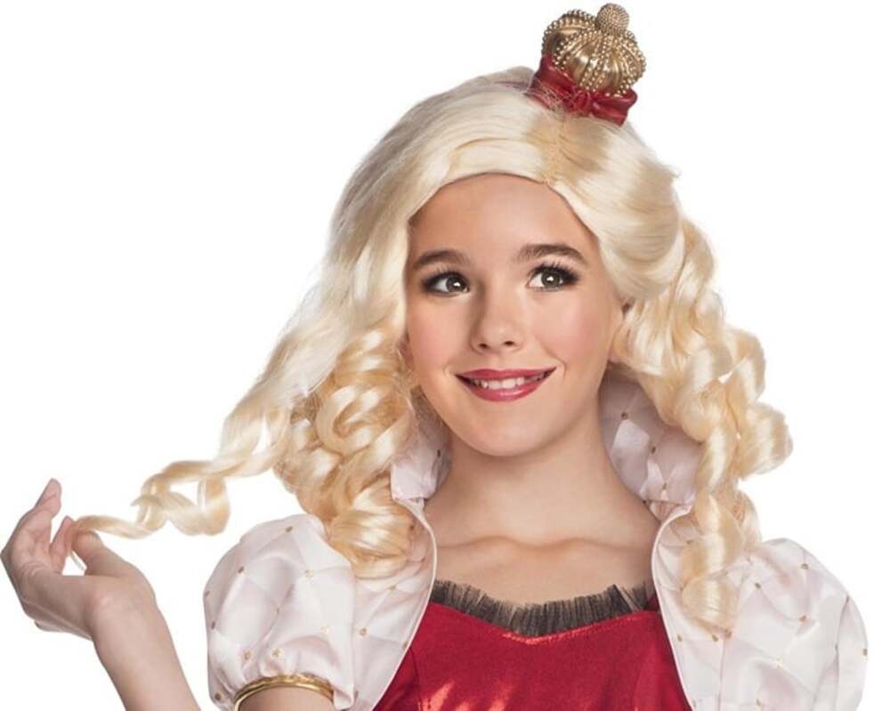 NWT Rubie's Ever After High Apple White Wig w/ Headpiece Halloween Costume